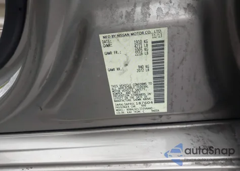 2014 Nissan Altima 2.5/2.5 S/2.5 Sl/2.5 Sv from USA, damaged, VIN 1N4AL3AP4EC187604